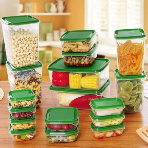 17 Pcs/set Transparent Kitchen Storage