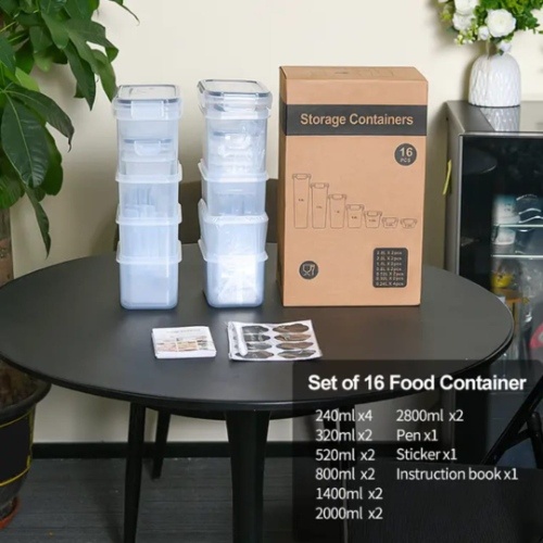 16-Piece Plastic PP Storage Containers - Image 3